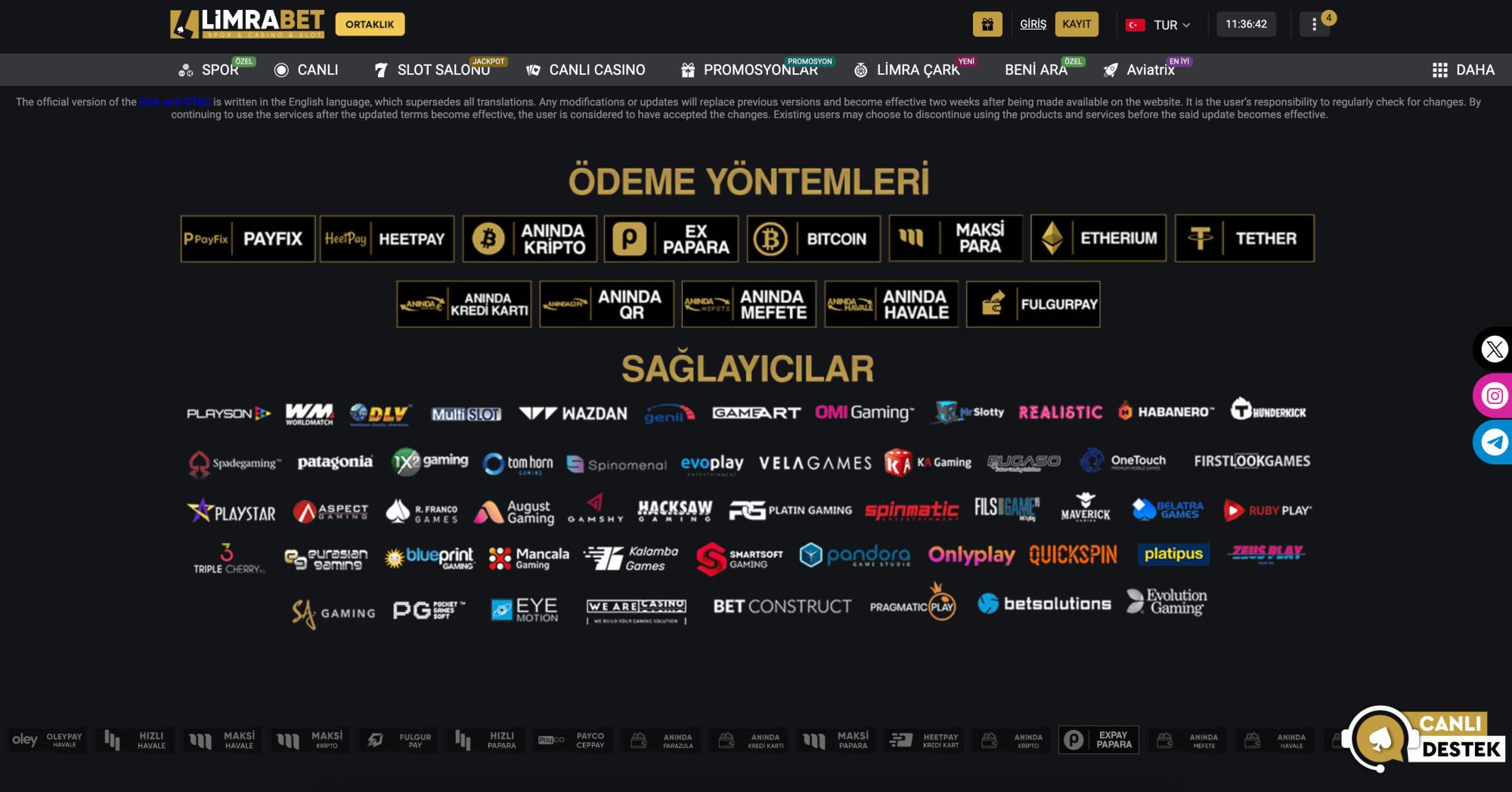 Limrabet Altyapısı